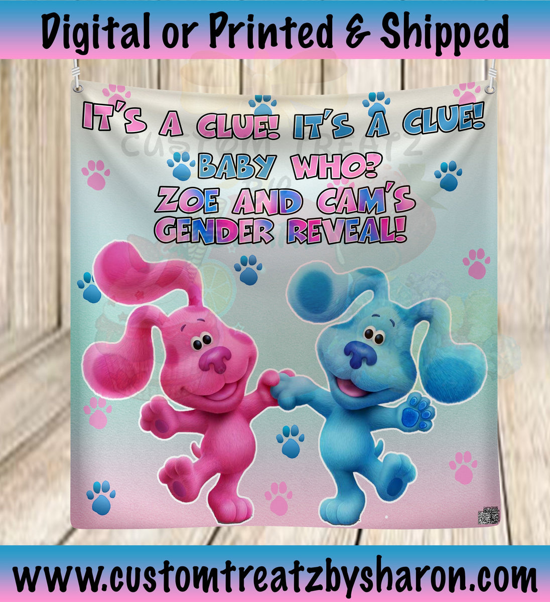 Gender Reveal Backdrop Banner