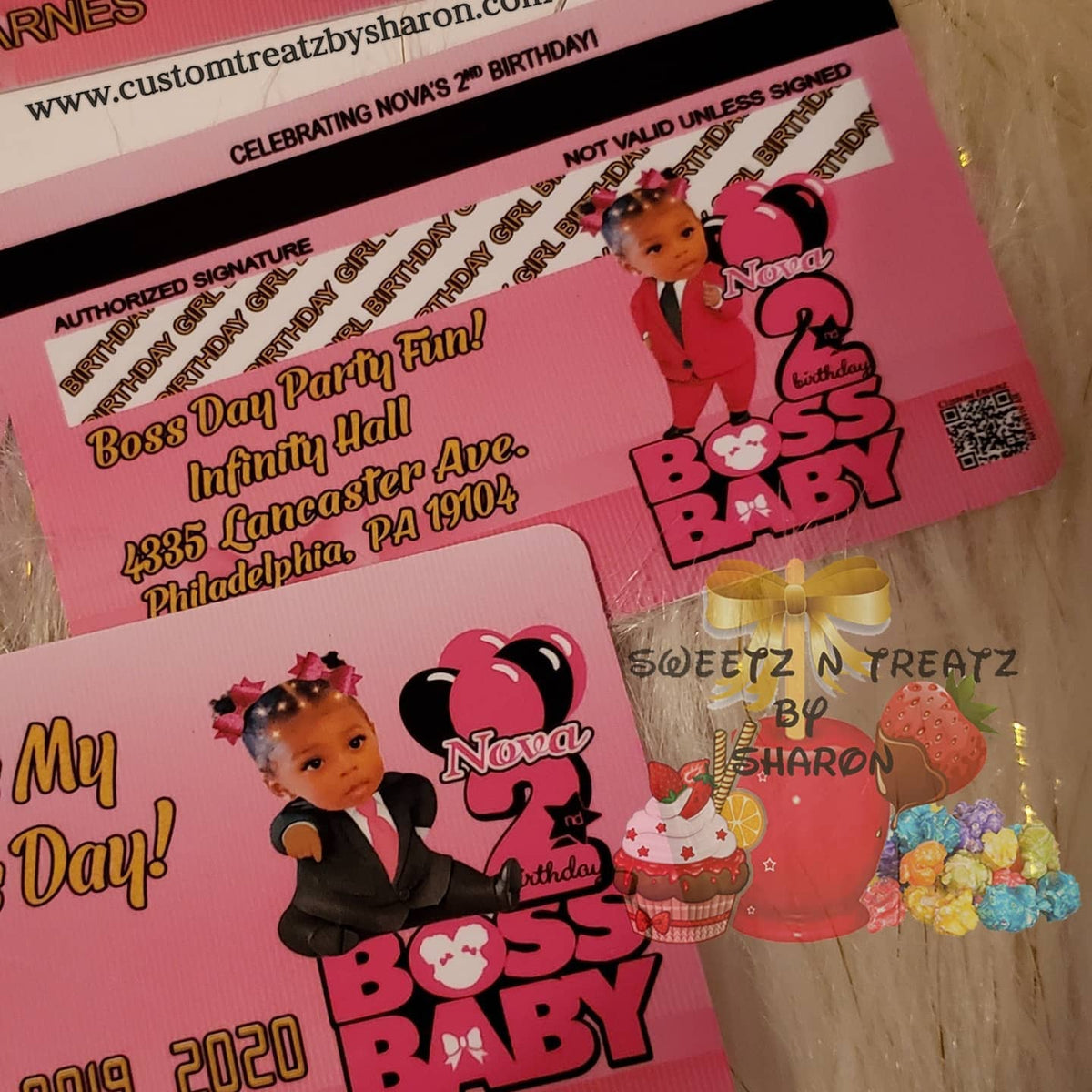 Boss Baby Gucci Gender Reveal Credit Card Invites