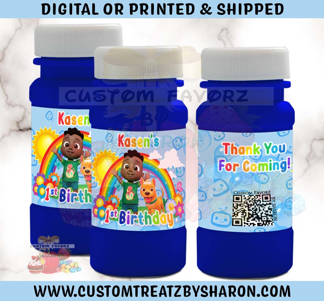 COCOMELON PERSONALIZED Water Bottle Labels - Printable for Birthday Parties  and Other Special Occasions