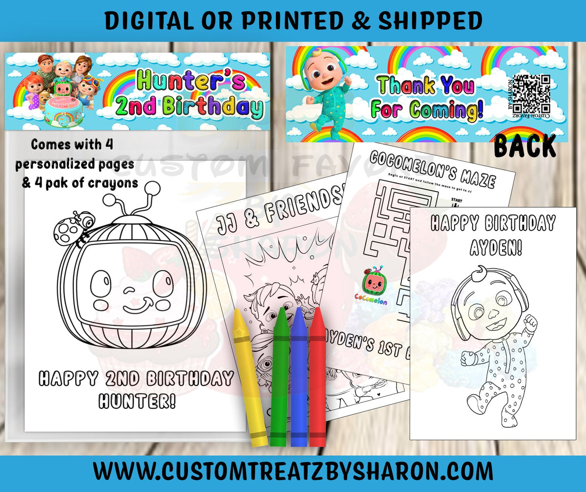 CoComelon Copy and Colour Book Childrens Colouring Pictures