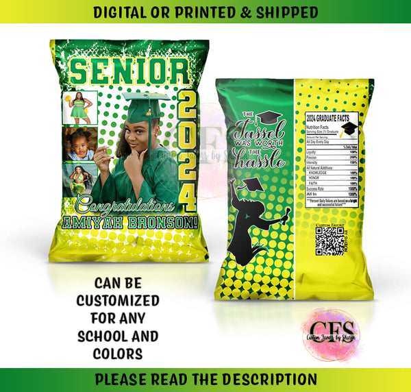 Custom Graduation Chip Bags