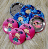 PHIL & LIL GENDER REVEAL PIN BACK BUTTONS