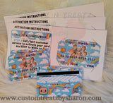 AFRICAN AMERICAN COCOMELON CREDIT CARD INVITE Custom Favorz by Sharon