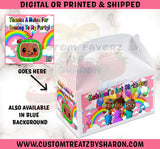 AFRICAN AMERICAN COCOMELON GABLE BOX Custom Favorz by Sharon