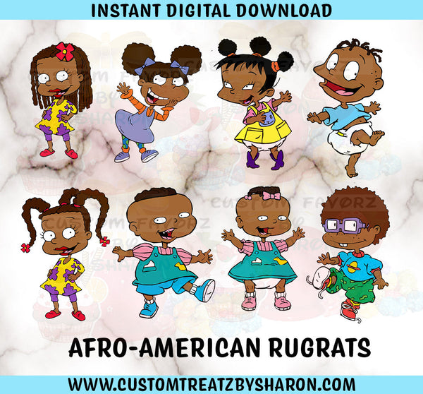 AFRO-AMERICAN RUGRATS CLIPART - INSTANT DOWNLOAD Custom Favorz by Sharon