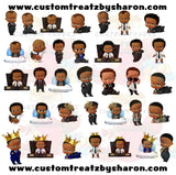 African American Boss Baby Boy Clipart - Instant Download Custom Favorz by Sharon