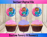 African American Phil N Lil Cupcake Toppers - Instant Download Custom Favorz by Sharon