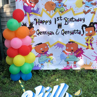 African American Rugrats Backdrop - Rugrats Party Banner Custom Favorz by Sharon
