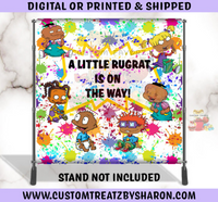 African American Rugrats Backdrop - Rugrats Party Banner - Rugrats Favor - Rugrats Party - Custom Backdrop - Digital - Printed - Shipped Custom Favorz by Sharon