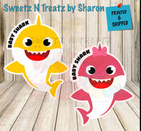 BABY SHARK BALLOON STICKERS Custom Favorz by Sharon