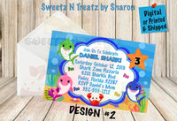 BABY SHARK PRINTABLE INVITE Custom Favorz by Sharon