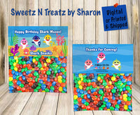 BABY SHARK TREAT BAG TOPPERS Custom Favorz by Sharon
