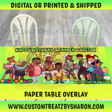BEBE'S KIDS TABLE COVER OVERLAY Custom Favorz by Sharon