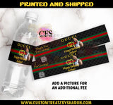 BLACK GUCCI WATER LABELS