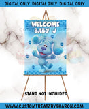 BLUE'S CLUES BABY SHOWER WELCOME SIGN - DIGITAL ONLY Custom Favorz by Sharon