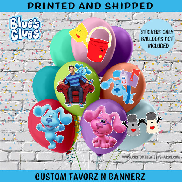 BLUES CLUES BALLOON STICKERS Custom Favorz by Sharon