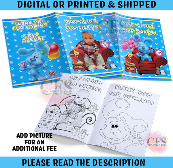 BLUES CLUES BIRTHDAY COLORING BOOKS Custom Favorz by Sharon