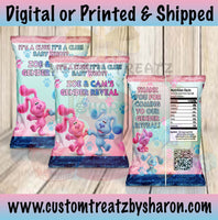 BLUES CLUES GENDER REVEAL CHIP BAGS Custom Favorz by Sharon