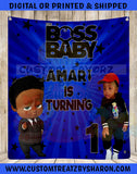 BOSS BABY BOY BACKDROP Custom Favorz by Sharon
