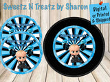 BOSS BABY BOY CHARGER PLATE INSERTS Custom Favorz by Sharon