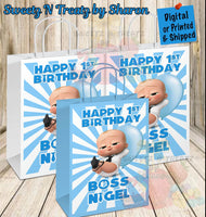 BOSS BABY BOY GIFT BAG LABELS Custom Favorz by Sharon