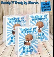 BOSS BABY BOY GIFT BAG LABELS Custom Favorz by Sharon