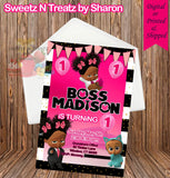 BOSS BABY GIRL Printable Invites Custom Favorz by Sharon
