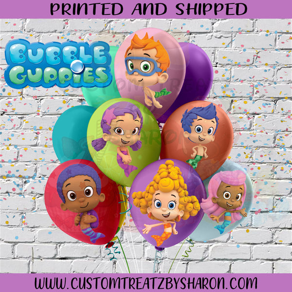 BUBBLE GUPPIES BALLOON STICKERS Custom Favorz by Sharon