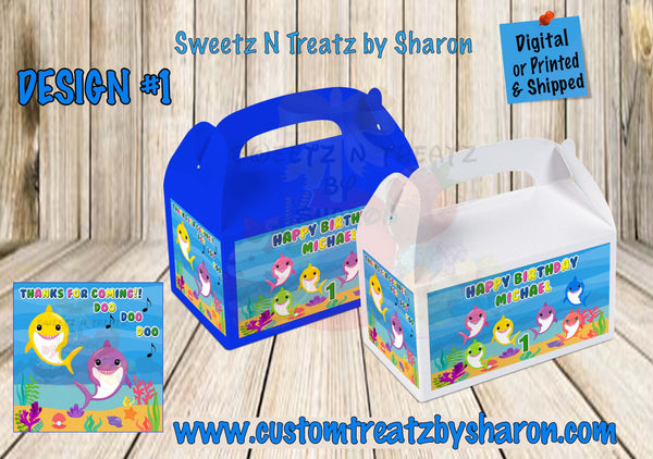 Baby Shark Gable Box Custom Favorz by Sharon