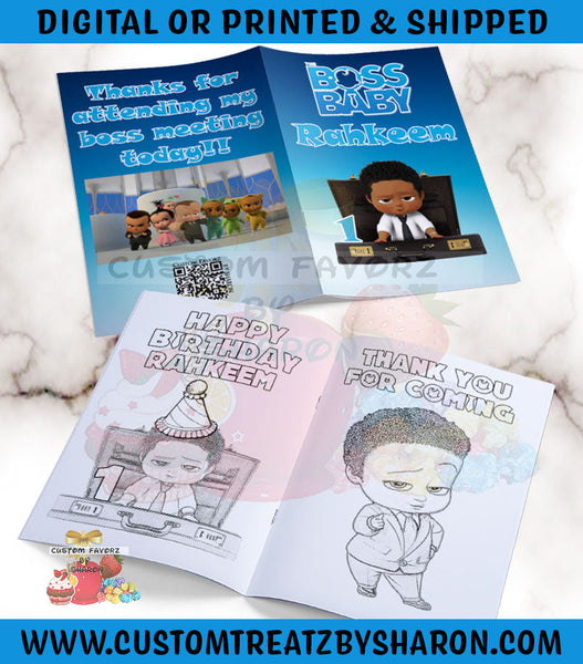 Boss Baby Boy Coloring Book Custom Favorz by Sharon