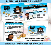 Boss Baby Boy Credit Card Invites Custom Favorz by Sharon