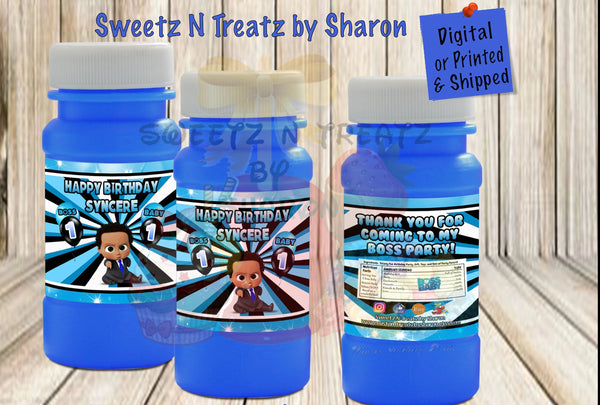 Boss Baby Boy Party Bubble Favors Custom Favorz by Sharon