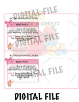 Boss Baby Corp Girl Credit Card Invite Custom Favorz by Sharon