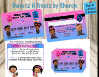 Boss Baby Gender Reveal Credit Card Invites Custom Favorz by Sharon