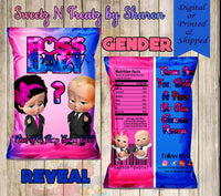 Boss Baby Gender Reveal Custom Chip Bag Custom Favorz by Sharon