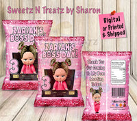 Boss Baby Girl Custom Chip Bags Custom Favorz by Sharon