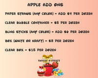 CANDY APPLE ADD-ONS Custom Favorz by Sharon