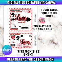 VALENTINE'S BOX LABELS DIY