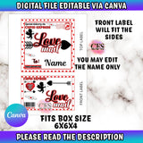 VALENTINE'S BOX LABELS DIY