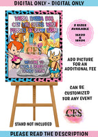 PEBBLES & BAMM BAMM GENDER REVEAL WELCOME SIGN - DIGITAL ONLY
