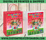 COCOMELON WATERMELON GIFT BAGS & LABELS Custom Favorz by Sharon