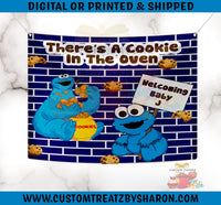 COOKIE MONSTER BABY SHOWER BACKDROP Custom Favorz by Sharon
