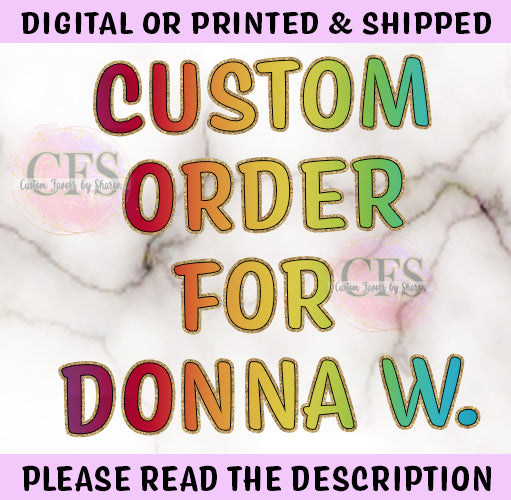 CUSTOM ORDER DONNA W. - CUSTOM GUCCI LABELS - DO NOT PURCHASE OTHERWISE
