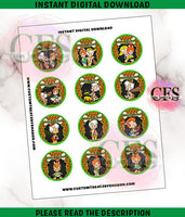 Caucasian Pebbles & Bamm Cupcake Toppers - Instant Download Custom Favorz by Sharon