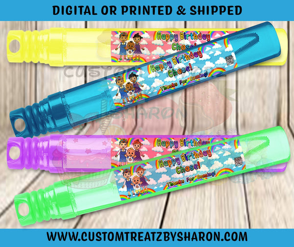 Cocomelon Bubble Wand Favors (Blue or Pink) Custom Favorz by Sharon