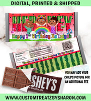 Cocomelon Watermelon Hershey Labels Custom Favorz by Sharon