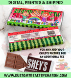 Cocomelon Watermelon Hershey Labels Custom Favorz by Sharon