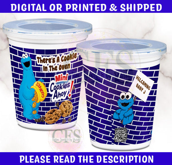 Cookie Monster Baby Shower Cookie Go Paks Custom Favorz by Sharon