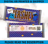 Cookie Monster Baby Shower Hershey Labels Custom Favorz by Sharon
