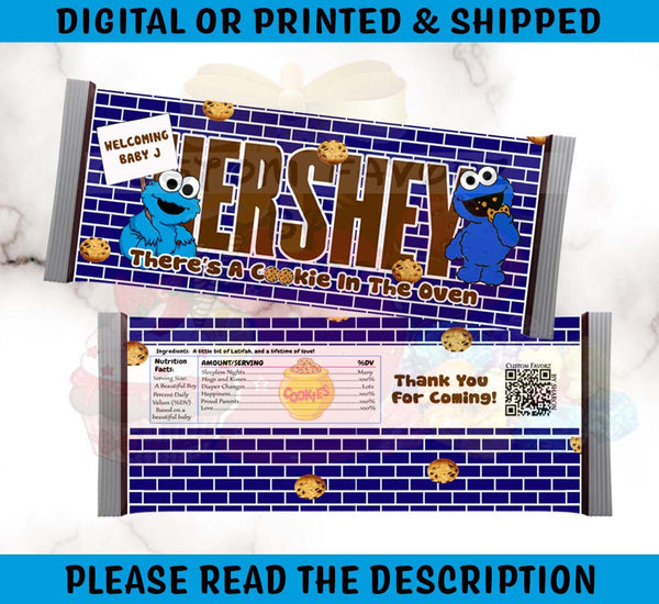 Cookie Monster Baby Shower Hershey Labels cookie-monster-baby-shower-hershey-labels